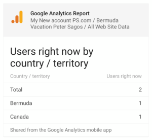 Peter Sagos website analytics